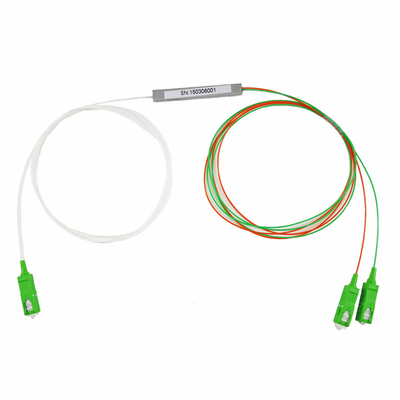 Diviseur 1x2 de PLC de fibre de SC/APC G657A2 pour des connecteurs de la boîte de distribution 1